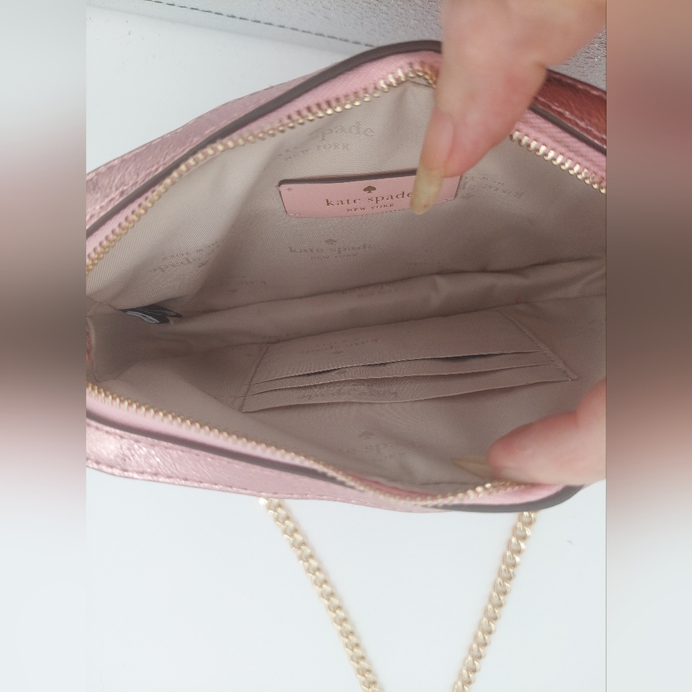 Kate spade glimmer quilted metallic crossbody - Picture 6 of 6